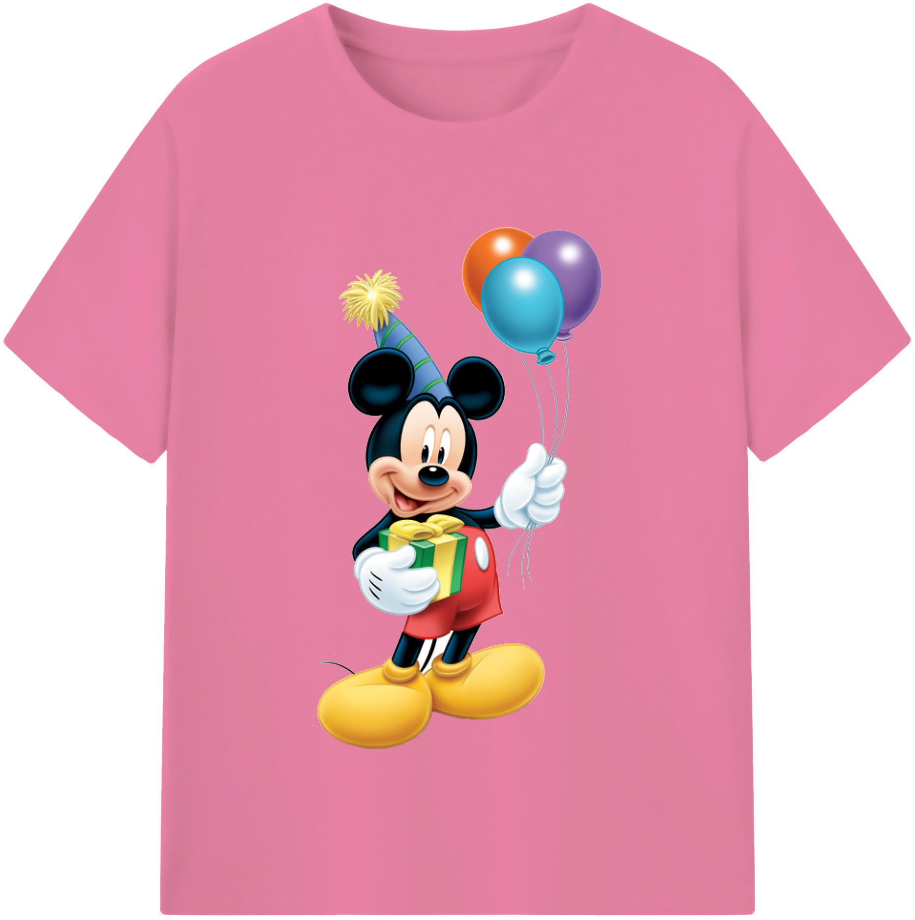（画像用） ミッキーマウス Mickey Mouse 綿100％半袖Tシャツ（フロントプリント）